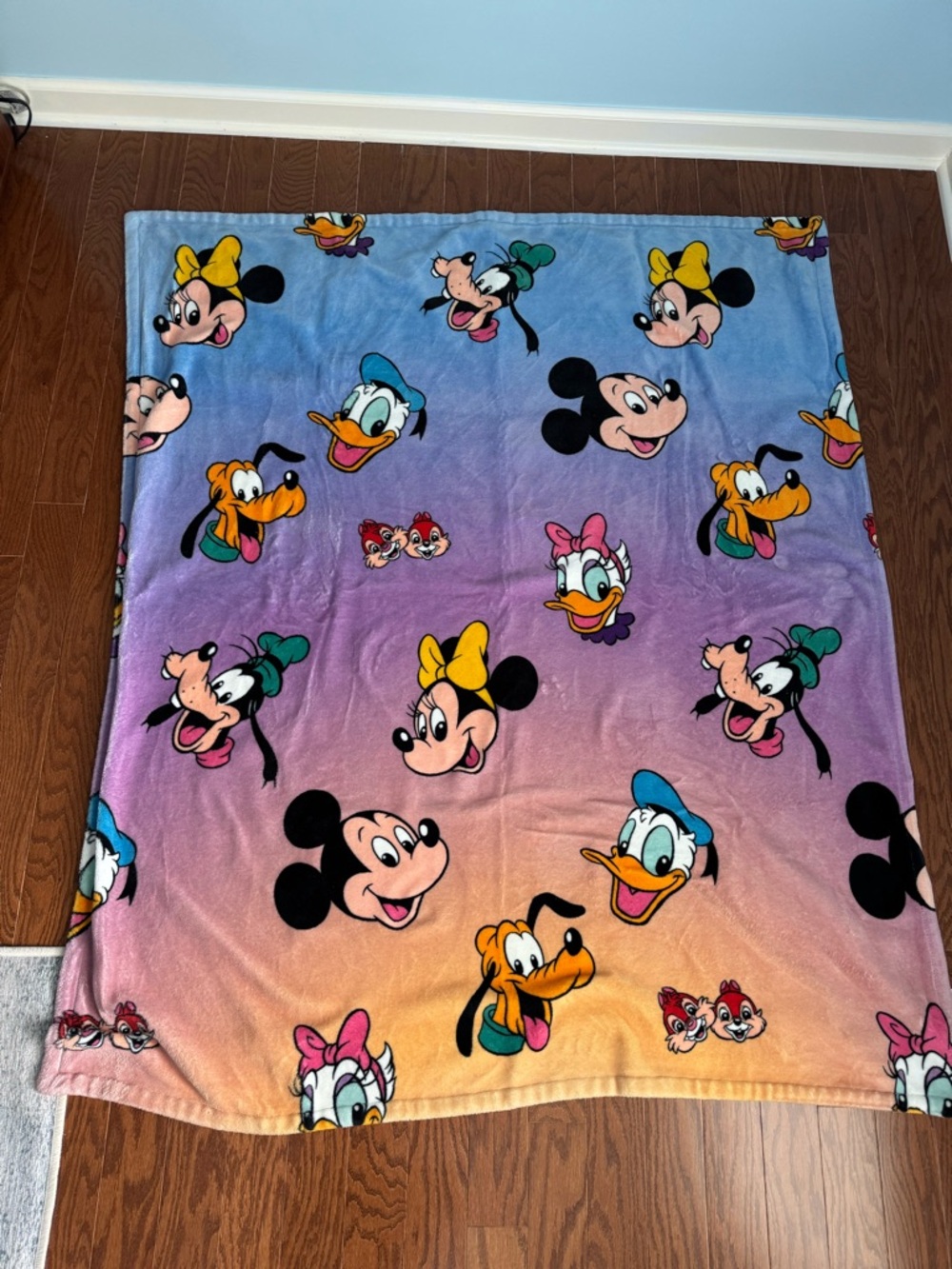Disney Mickey & Friends Reversible Fleece Throw Blanket-Cartoon Pals